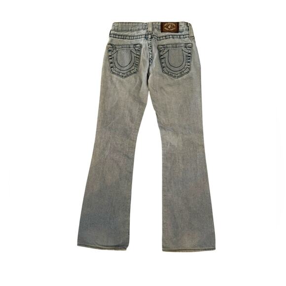 Women's True Religion 504 Light Blue Faded Jeans RN 108474 - Sz 27 - Picture 2 of 8